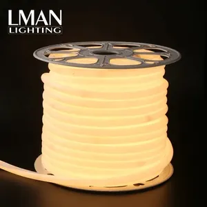 Round PVC D16 smd 2835 120eds/m AC 110V IP65 waterproof flexible rope LED neon lamp