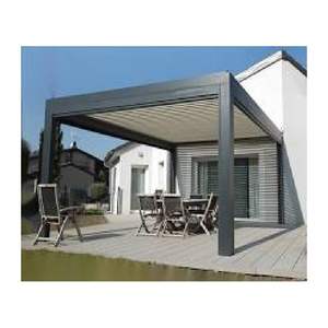 Pergola impermeabile feritoie telecomando motorizzato Gazebo da esterno <span class=keywords><strong>di</strong></span> alta qualità Pergola in alluminio casetta da giardino - Product Image 2