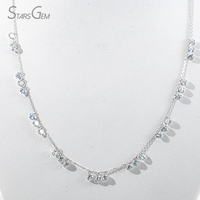 Collier de luxe Starsgem avec diamant de laboratoire taille brillant, percé au laser, en or 10K plaqué rhodium, certifié IGI, diamant flottant