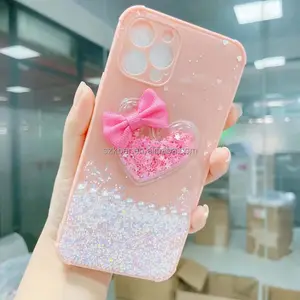 Kustom Produk Baru DIY Indah Kristal Jatuh Karet TPU PC Warna Permen Penutup Belakang Ponsel untuk Infinix Hot 10T 10S