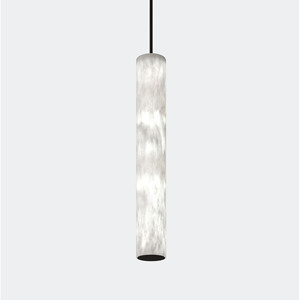 Spanish Marble Pendant <b>Light</b> Long Cylinder Shape <b>LED</b> Chandelier For Home Villa Living Room - Product Image 4
