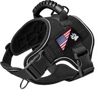 Nouveau Harnais pour animaux de compagnie en nylon anti-explosion transfrontalier pour chiens de taille moyenne/grande - Gilet tactique respirant de style militaire Molossers Stock