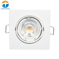 Foco de techo de iluminación LED de 7W y 9W, accesorio de foco COB, marco de foco GU10, Ángulo de haz ajustable, luz descendente