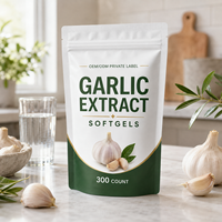 Gélules d'extrait d'ail 300 unités Complément alimentaire à base de plantes OEM Marque privée Usage adulte Faible teneur en sucre Antioxydant