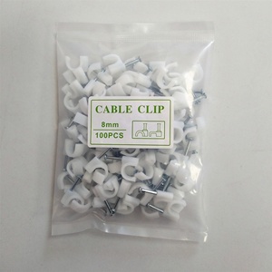 SUPOELE 8mm Verzinkte Stahl-Elektrokabelzubehör Flache Nagelclips Wandkabelclips - Product Image 1