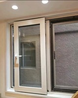 Ventanas de Aluminio con Rotura de Puente Térmico de Fábrica, Ventana Francesa de Doble Vidrio, Sistema de Ventana Combinada Corredera y Abatible de Triple Acristalamiento