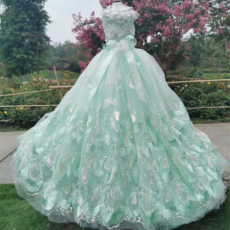 slim fit dress slacks Plush Velvet Peacock Blue-Green Long Dress with Shawl