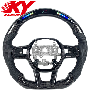 Volant de voiture en fibre de carbone avec écran LED pour Honda Accord Sport Civic 11e génération Touring Hatchback CRV EX Acura Integra Type S - Product Image 1