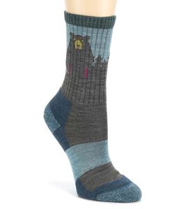 अनुकूलित थोक एक्वा भालू शहर मिनी चालक दल के लिए हल्के कुशन ऊन हाइकिंग मोजे - Product Image 1