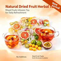 Gezonde natuurlijke hoogwaardige zoete fruitdroogplakjes ronde gedroogde fruit citroen pitaya thee gedroogde fruitthee 20g