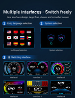 Compteur automatique de voiture numérique intelligente OBD2 + GPS 5.5 pouces F11 affichage tête haute HUD compteur de vitesse accessoires de voiture
