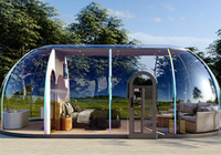 Dômes de glamping préfabriqués modernes avec ciel étoilé pour salle à manger, maisons minuscules à bulles, tentes en polycarbonate détachables pour hôtels et salles de bain