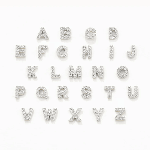 Ciondolo Charm Iniziale in Argento Sterling S925 Placcato <span class=keywords><strong>Oro</strong></span> Vero Gioielli da Donna Personalizzabili Fai-da-Te <span class=keywords><strong>Collana</strong></span> con <span class=keywords><strong>24</strong></span> Lettere e Diamanti - Product Image 5