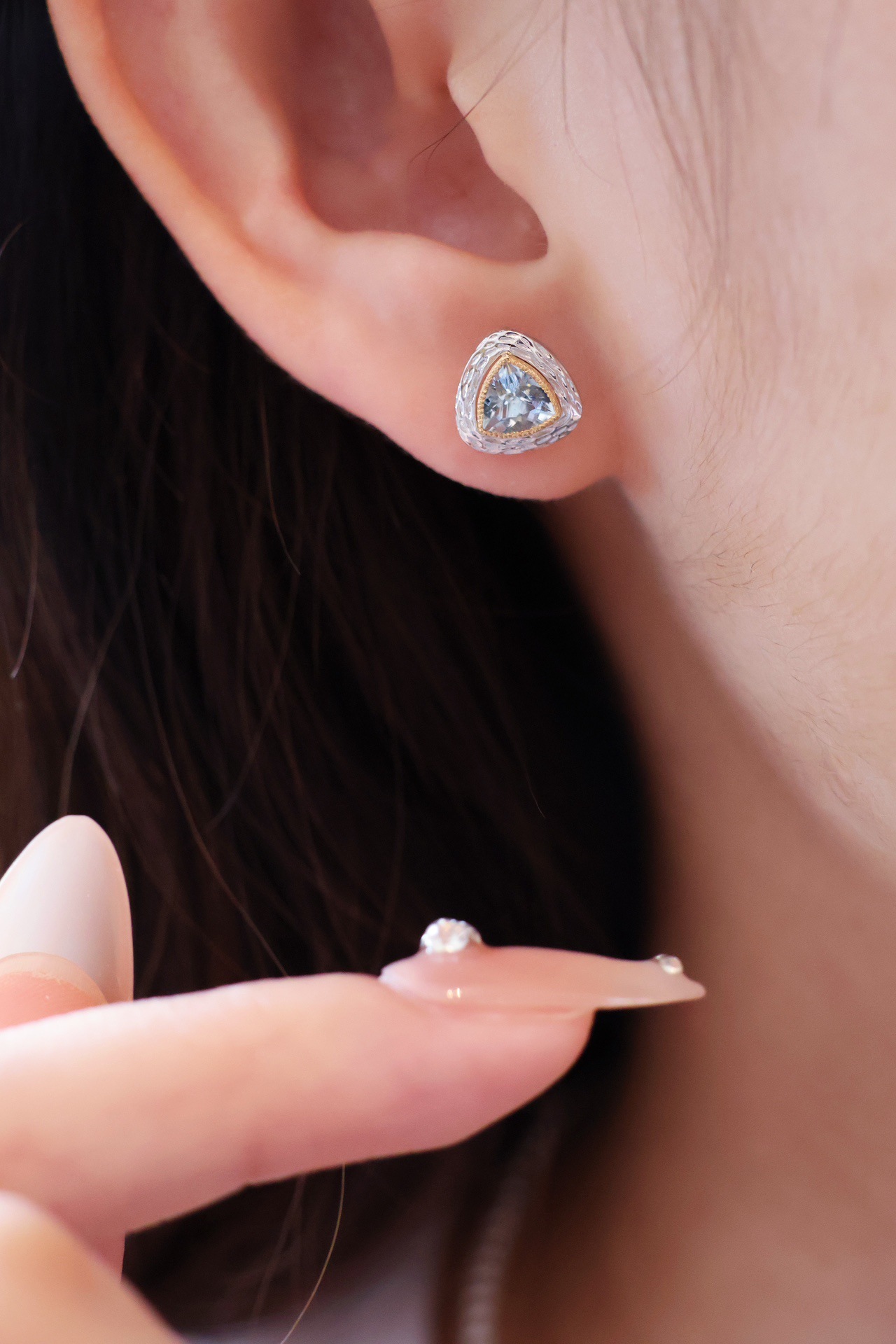 Boucles D'oreilles En Argent Sterling 925 - Handmade, Couleur Argent, Occasion