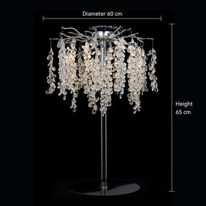 Clear Crystal <strong>Wedding</strong> Ornaments Water Drop Shaped Flower Stand <strong>Wedding</strong> Gold Silver Table Centerpieces - Product Image 1