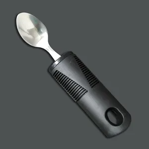 Soft Rubber Handle Anti-Shake Adaptive Tableware Set Stocked Food Aid For Disabled Elderly-for Knife Fork Spoon Rehabilitation