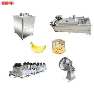 2023 Banana Flour Grinder Plantain Chips Slicer Machine Banana Chips Making Machine Semi Automatic Banana Fryer Production Line