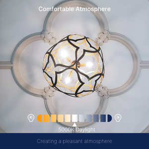 <span class=keywords><strong>Ampoule</strong></span> à filament <span class=keywords><strong>LED</strong></span> <span class=keywords><strong>Edison</strong></span> C35 5000K Blanc chaud doux Culot E12 4W Certifiée UL Dimmable AC 120V Usage résidentiel - Product Image 5