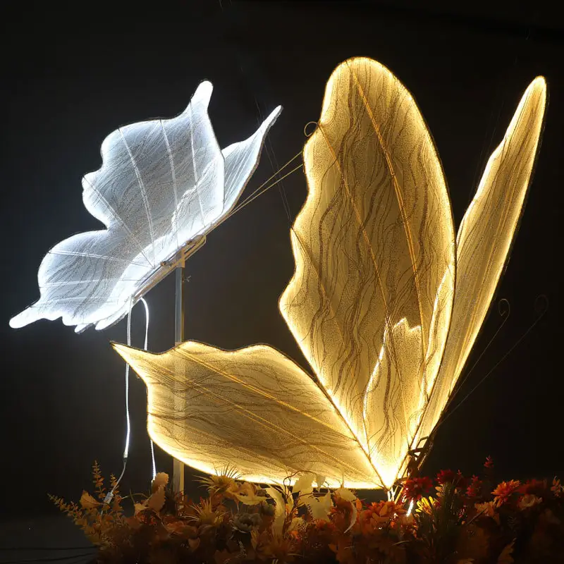 Factory price Wedding decorations butterfly LED light party background Ceiling Butterfly light wedding centerpiece event decor