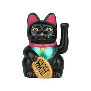 Japanese Waving Beckoning Maneki Neko 3 Inch Solar Powered Plastic Lucky <strong>Cat</strong> <strong>Figurine</strong> for Shop Business Ornament Home Decoration - Product Image 2