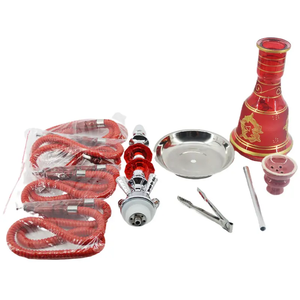 Juego de <span class=keywords><strong>Cachimba</strong></span> de Metal con Base de 4 Tubos y Logotipo Personalizado de Alta Calidad en Oferta - Product Image 6