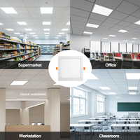 Panneau lumineux LED carré plat à prix d'usine, éclairage encastré pour intérieur, pour maison, centre commercial, hôpital, atelier, usage commercial