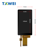 Layar LCD antarmuka CTP 480*854 RGB 4.5 inci layar LCD IPS FWVGA untuk industri
