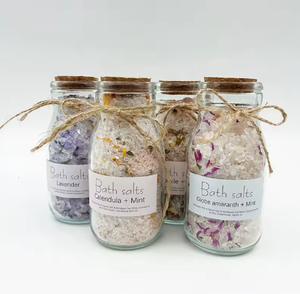 OEM ODM Relaxing Vegan Organic Herbal Mixed Epsom <strong>Bath</strong> <strong>Salt</strong> With Flowers Scented Bathing Spa Set - Product Image 4