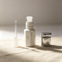 Bouteilles d'huile d'attar octogonales en gros 3ml 6ml 12ml, flacons à bille de parfum arabe blancs avec logo personnalisé en stock