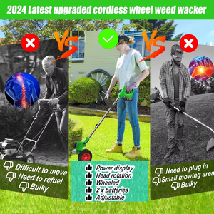 21V 4.0Ah Lithium Battery-Powered Industrial Cordless Electric Lawn Trimmer 3-in-1 Weed Wacker Grass <b>Cutter</b> <b>Garden</b> Pruner String - Product Image 6
