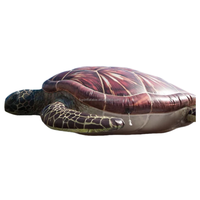 Animaux de tortue gonflables marins réalistes vives et bon marché animaux de l'océan modèle de tortue de mer gonflable avec éclairage LED