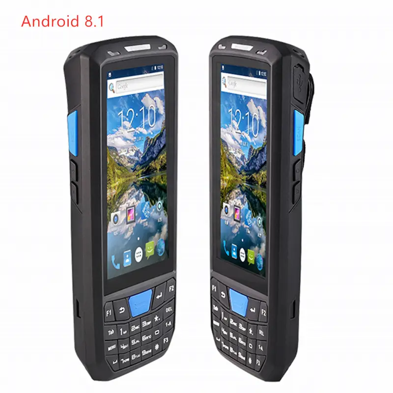 High performance Android 8.1 Barcode Scanner touch screen Rugged IP66 handheld pda terminal with NFC RFID reader