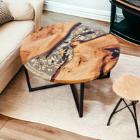 Table à manger en résine époxy sur mesure en bois massif Bureau et table basse pour la maison Mobilier et hôtel Design européen