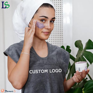 <span class=keywords><strong>Masque</strong></span> facial d'esthéticienne de Logo personnalisé professionnel enlevant le visage enveloppement Salon de beauté microfibre soins de la peau serviettes de Spa fendues en forme de U - Product Image 5