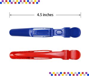 Pinces à cheveux en plastique personnalisées avec logo, multicolores, pour salon de coiffure, 6 pièces/sac, pour coiffage et sectionnement - Product Image 2