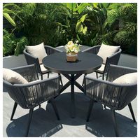Ensemble de chaises de jardin classiques en rotin PRIMA Modern Outdoor, 4 ensembles, meubles de jardin, chaise et table en rotin pour appartement