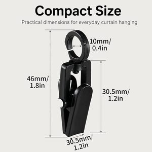 Single Tier Plastic Clothing Organizer with Rotating Hook Storage Clip for Curtains Towels <b>Shoes</b> Hats - Product Image 6