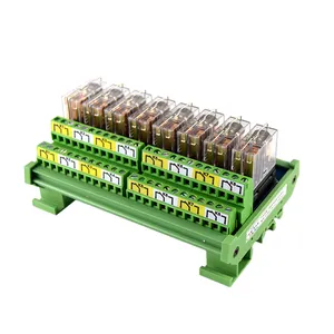 Huaqingjun Customizable 8-Channel DPDT Relay Module 24VDC G2R-2 5A Electromagnetic Relays Board for PLC