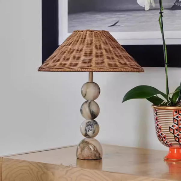 Postmodern Luxury American Style Marble Table Lamp, Designer Decor Lamp for Living Room, Study, Bedroom & Bedside