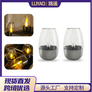 Lámpara de Vela Simulada con Energía Solar, Impermeable para Exteriores, Decorativa para Jardín, Luz Nocturna, Luz Ambiental para Mesa de Vino - Product Image 5