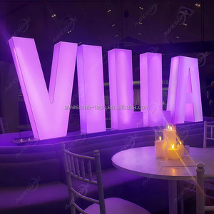 Lettres lumineuses LED personnalisées à changement de couleur, grandes, étanches, sur pied - Product Image 6