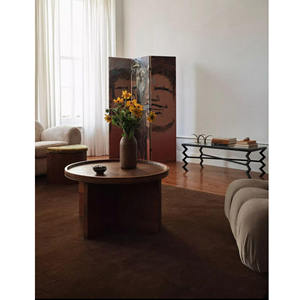 Tapis de luxe 100% laine brun chocolat |   Tapis d'appoint en velours texturé Deep Espresso - Product Image 5