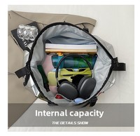 Sac de voyage en PU froissé avec patch brodé en chenille personnalisé, compartiment à chaussures séparé pour articles secs et humides, sac de week-end multifonctionnel