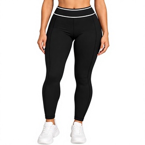 Ensemble de vêtements de sport 2 pièces noir pour femmes, soutien-gorge de sport, leggings taille haute, tenue de sport pour entraînement, fitness, yoga - Product Image 3