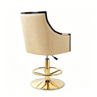 Chaise de casino de luxe réglable avec base dorée, chaise confortable pour croupier et joueur VIP