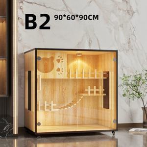 OUFA Personnalisé Moderne Intérieur Chien Chat Meubles Maison Transporteurs Faits à la Main Petit Animal Armoire Maisons Cages Pour Animaux De Compagnie - Product Image 2