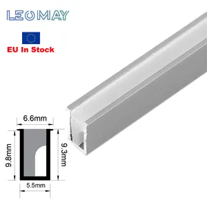 EU Warehouse High Quality Square Shape Alu Alloy Extrusion Housing Channel Diffused Cover Lighting Strip Bar LED Alu Profile