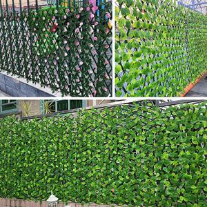 Valla de Flores Artificiales de PVC Personalizada, Diseño Telescópico, Pantalla de Privacidad con Hojas Verdes para Decoración de Paredes Exteriores de Jardín, Comercio Exterior - Product Image 4