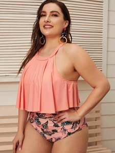 XL- 4XL Sling Ruffle <strong>Bikini</strong> Set Triangle <strong>Bikini</strong> Plus Size Swimsuit Women Swimwear for <strong>Fat</strong> <strong>Girl</strong> - Product Image 2