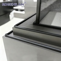 Fenêtre de toit motorisée Rogenilan en aluminium à rupture de pont thermique avec double vitrage et moustiquaire